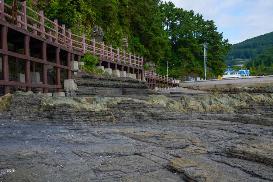 호수퇴적층의 전경